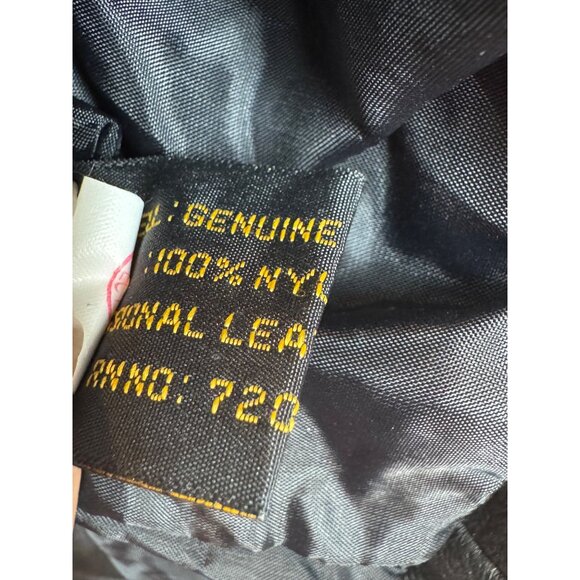 vintage Authentic Adler Black Leather Jacket Medium Size Womens Belted Vintage S - Picture 4 of 7